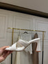 Square Toe Cross Straps Slid On Heels